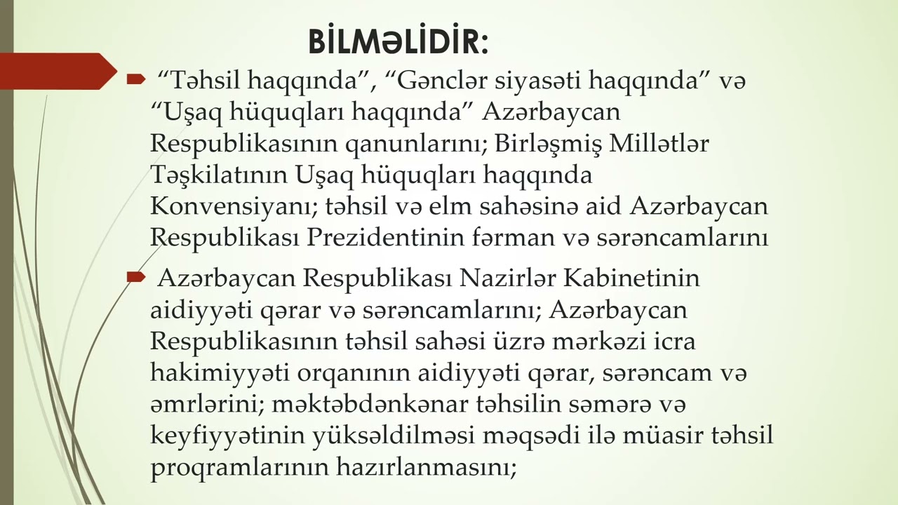 Direktor və direktor muavinlərinin işə qəbulu üzrə  hazırlıq Zülfiyyə Əlixanova ilə