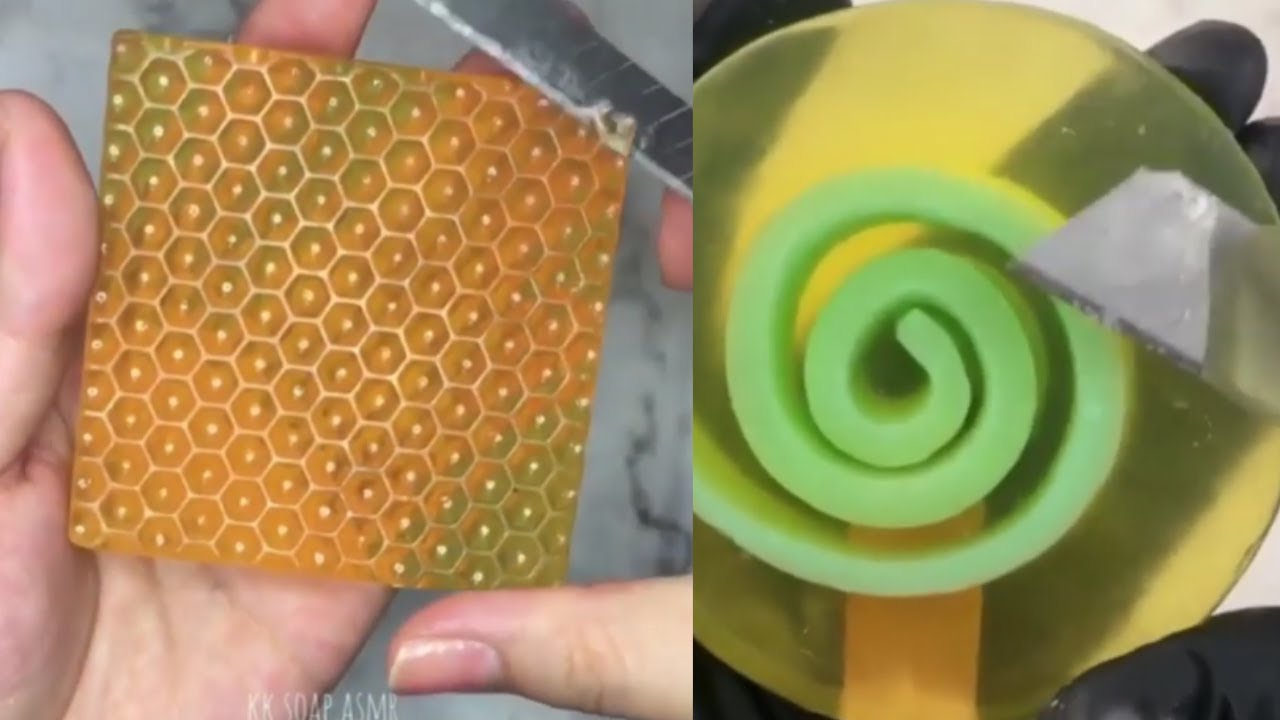 GLYCERIN SOAP CUTTING ASMR #8 | MOST SATISFYING VIDEO