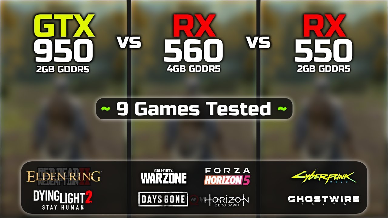 GTX 950 vs RX 560 vs RX 550 | Test In 9 Games