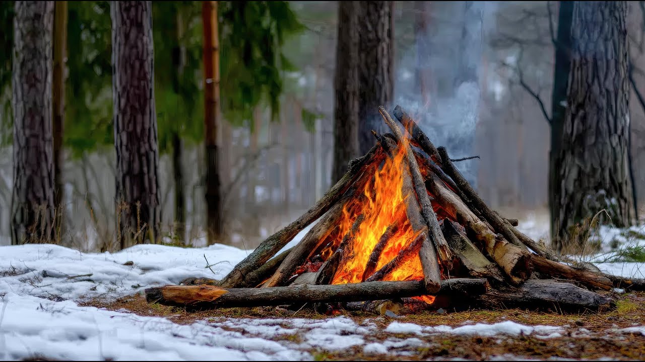 Quiet Winter Nights by the Fire | Gentle Crackling for Anxiety Relief