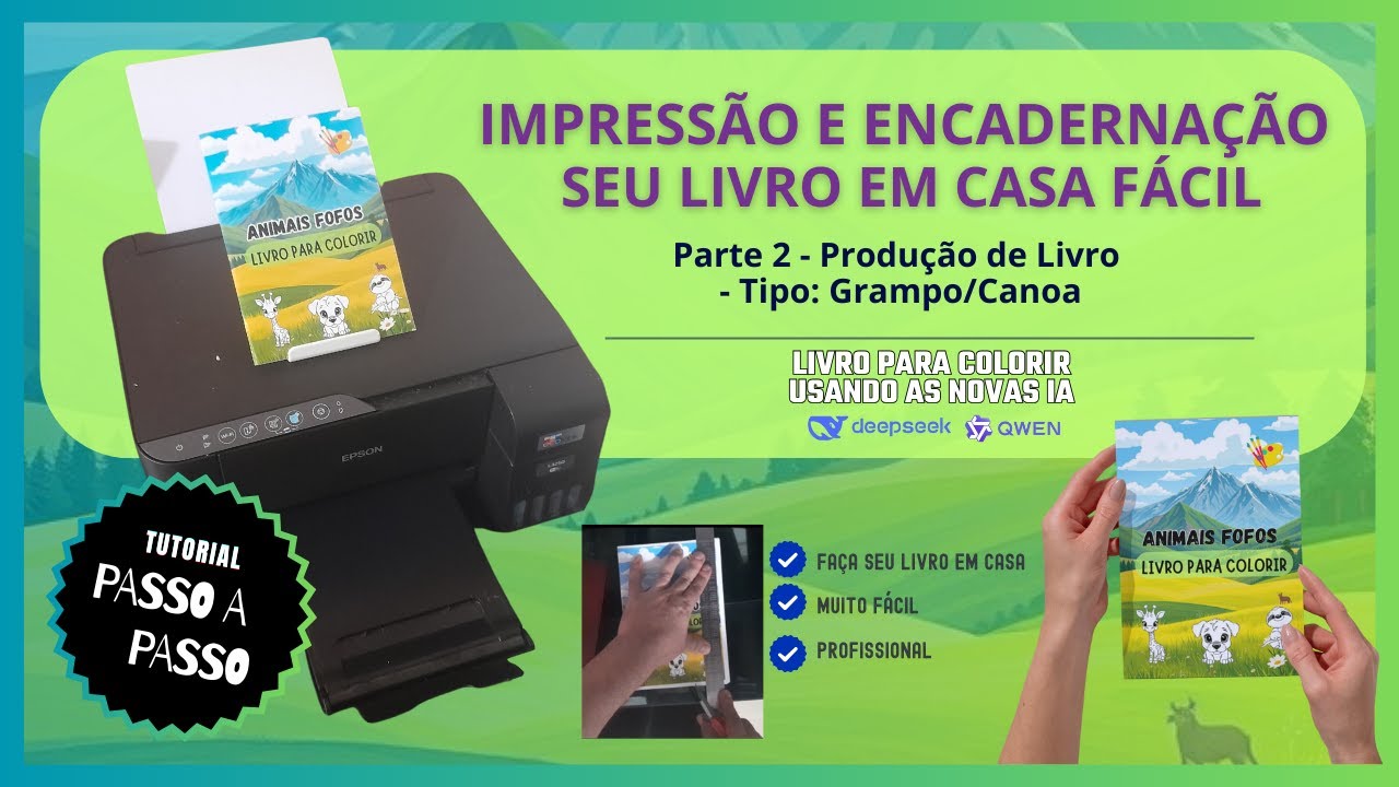 Imprima e Encaderne seu Livro em Casa com Grampo e Refile Profissional (Capa e Miolo)