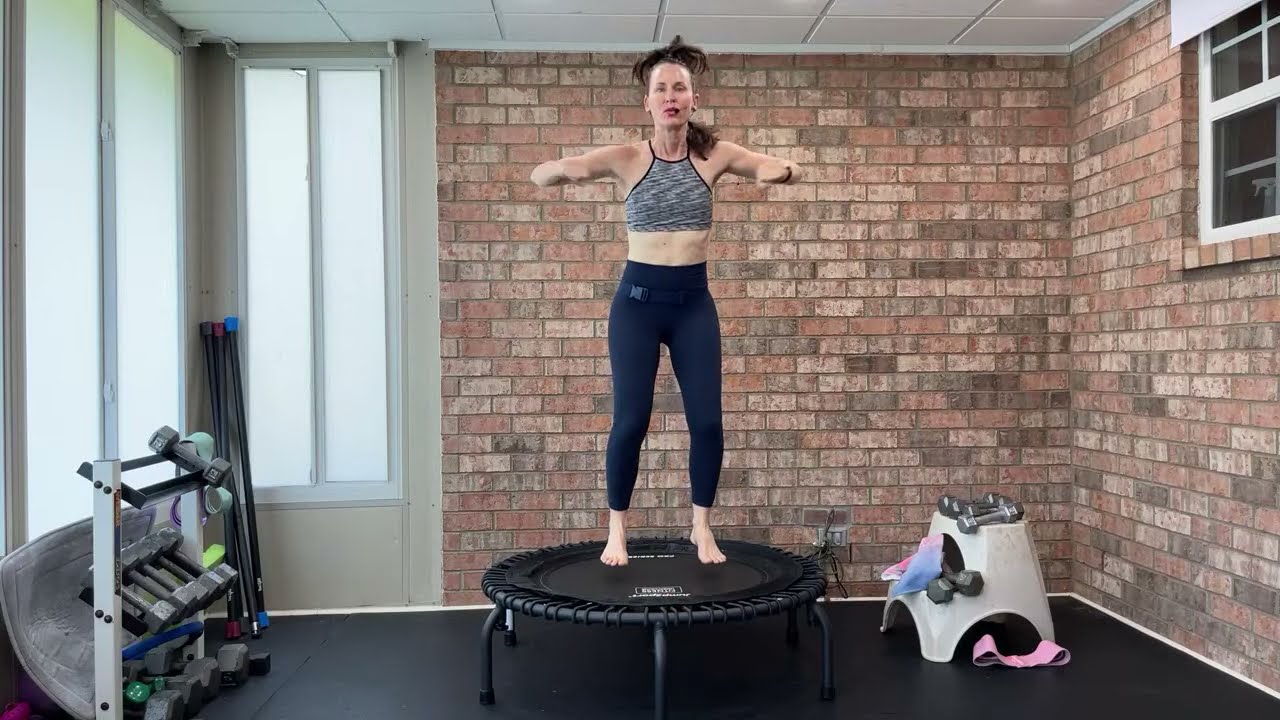 Rebounding HIIT Workout | Mini Trampoline Upper & Lower Body Fat Burn + Sculpt