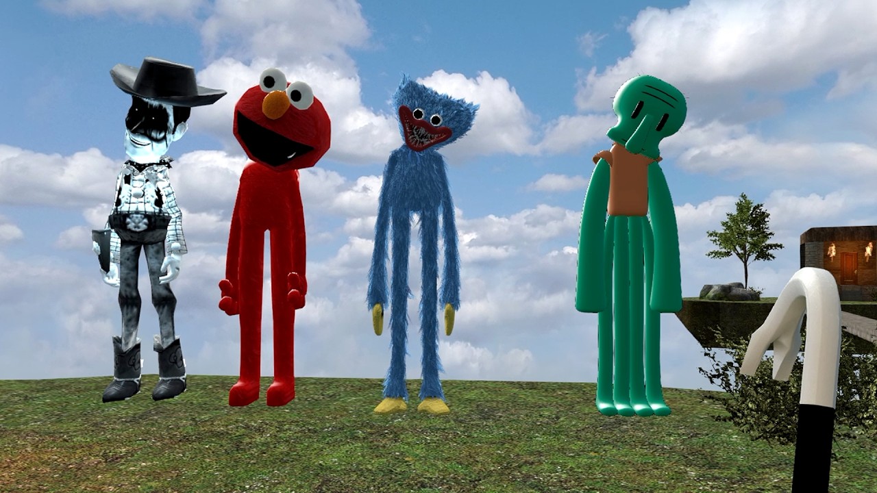 Spartan Kicking CORRUPTED WOODY, ELMO, HUGGY WUGGY, SKWIDWOD TENKTALES