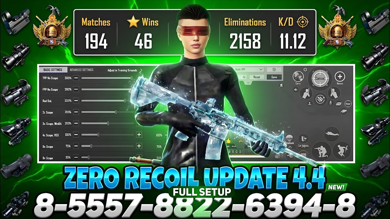 NEW UPDATE 4.4 CODE 🔥 PUBG MOBILE/BGMI SENSITIVITY SETTINGS 2026 | BEST SCOPE SENSITIVITY SETTINGS✅