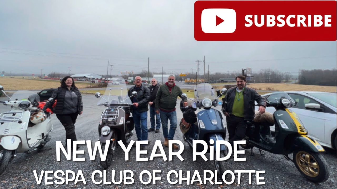 Vespa Club of Charlotte. New Year Ride