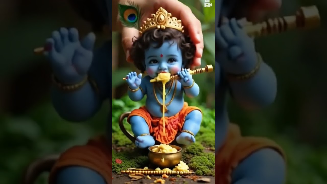 Tinylittle krishna❤ #krishna #gopal #cute #krishnalove #kanha #kanhaiya #trending#shorts #makhanchor