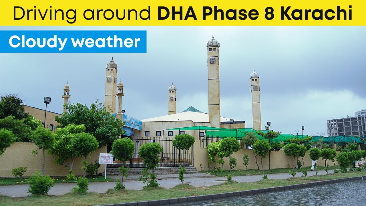 DHA Karachi Phase 8 Drive in Cloudy Weather - Nueplex, Creek Vista, Imtiaz, Emaar- Do Darya- Savors