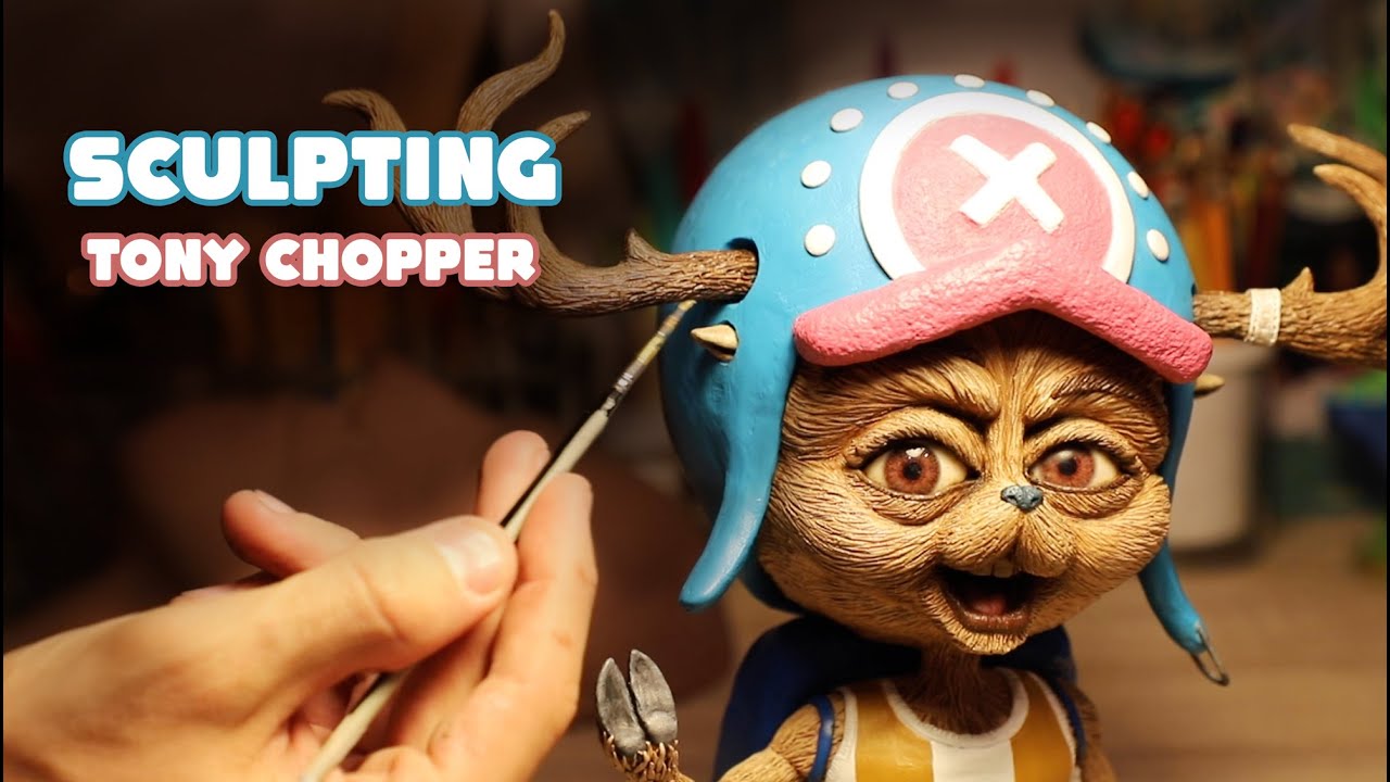 Sculpting Tony Chopper - My Most HATED Sculpture.  #onepiece #tonychopper #netflix #sculpture