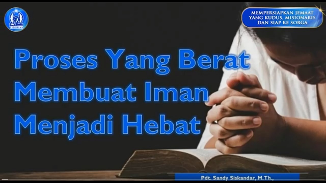 KKR Kaum Muda BOANERGES | Proses Yang Berat | Pdt. Sandy Siskandar, M.Th. | Sabtu, 21022026