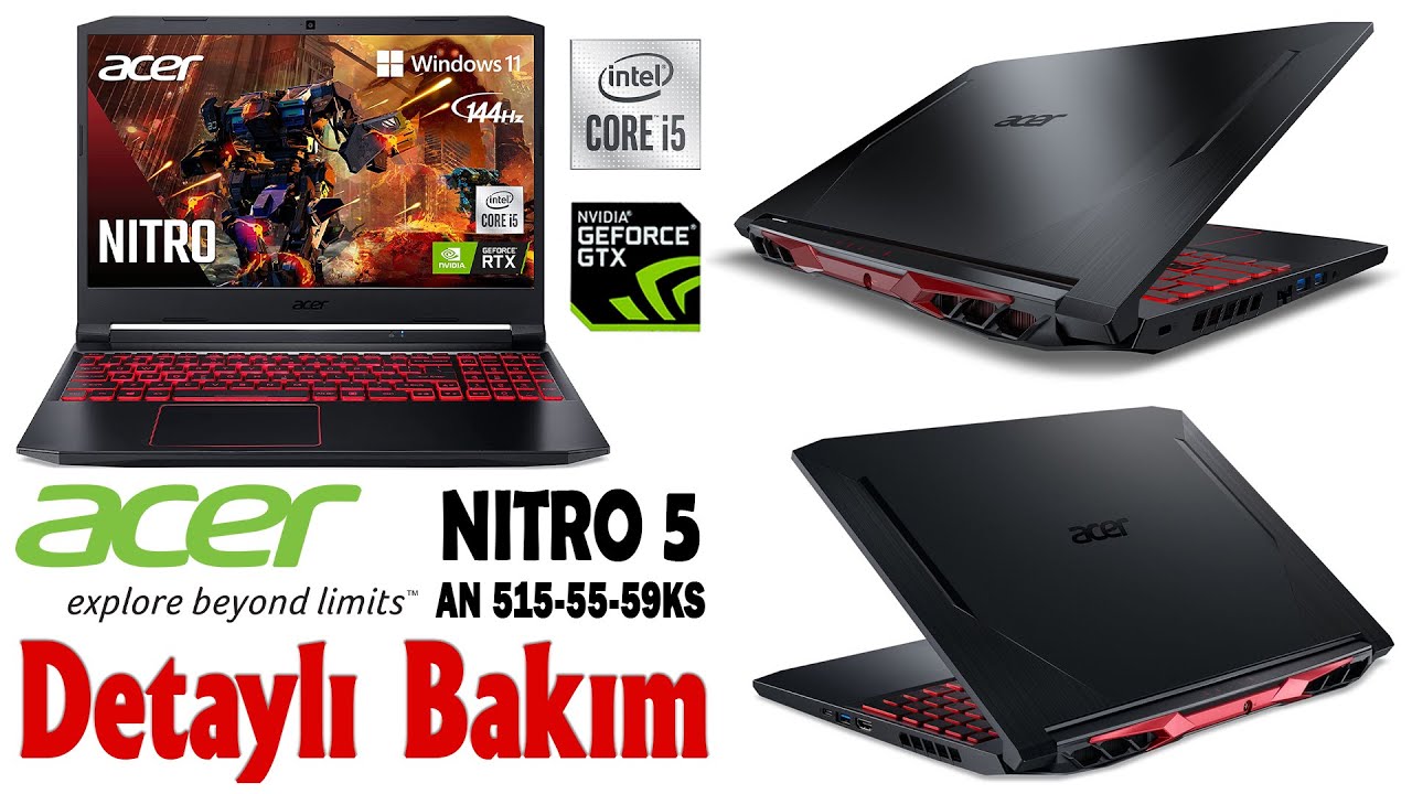 Acer Nitro 5 AN515-55-59KS Gaming Laptop Detaylı Bakımlarını Yapıyoruz.