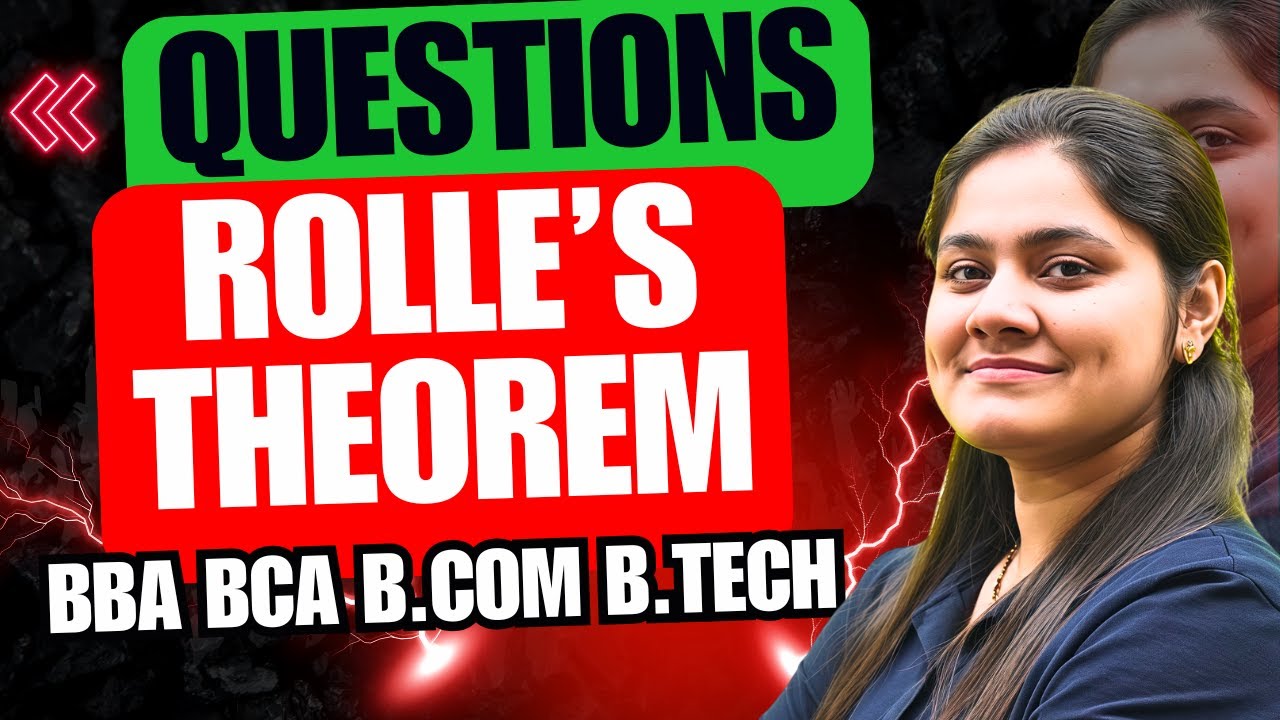 Introduction to Questions of Rolles Theorem|Calculus|BCA|B.TECH|BBA|B.COM|Dream Maths