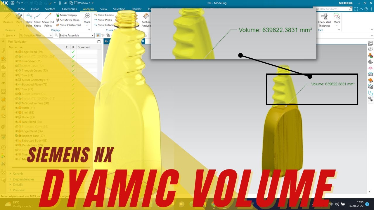 DYNAMIC VOLUME WITH ON SCREEN CALLOUT | LIVE UPDATES | SIEMENS NX