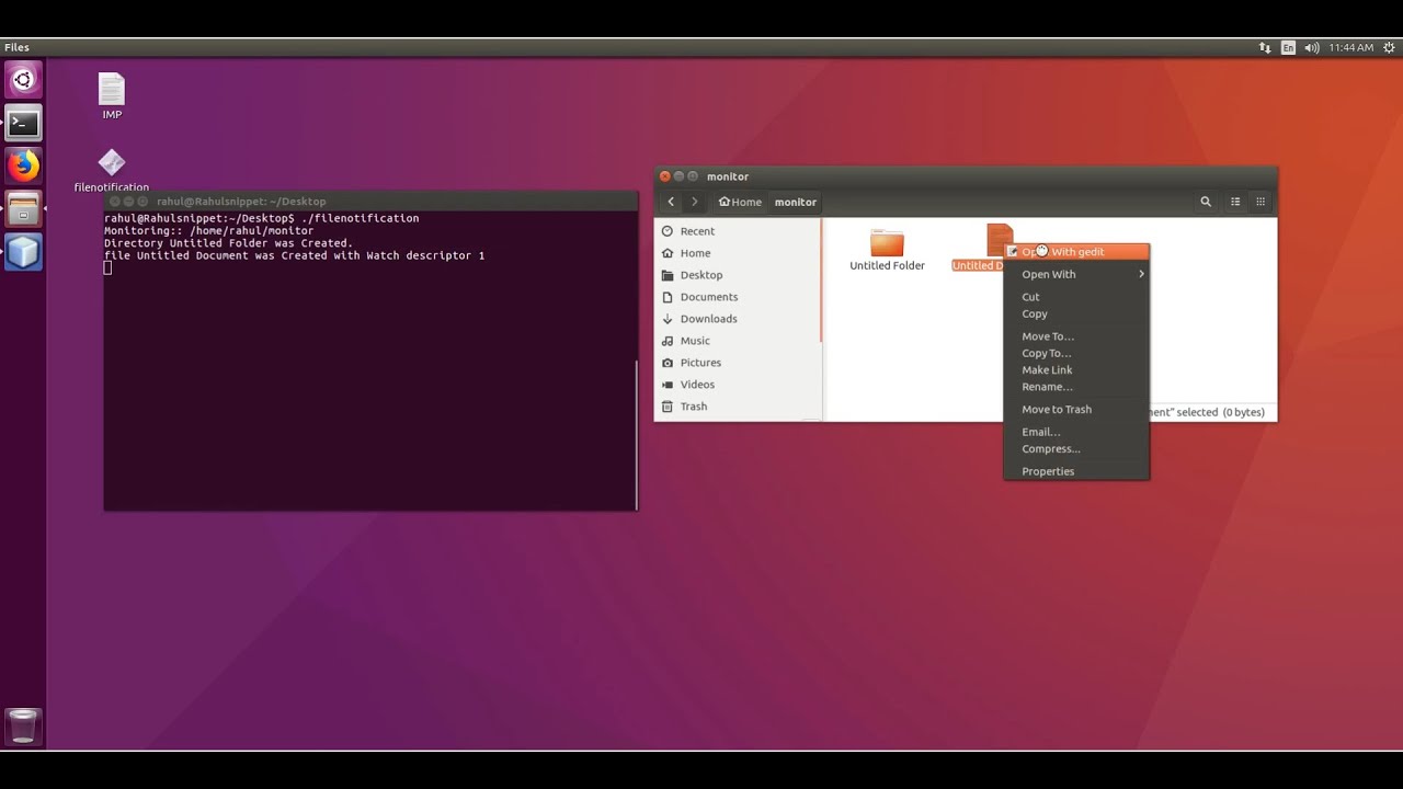 File monitoring using Linux Inotify subsystem [C programming]