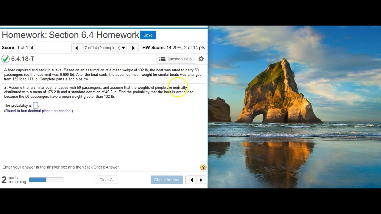 [6.4.18-T] Applying a nonstandard Normal distribution to boat design