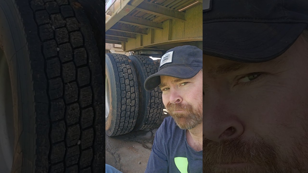 Mudflap replacement on a semi truck
