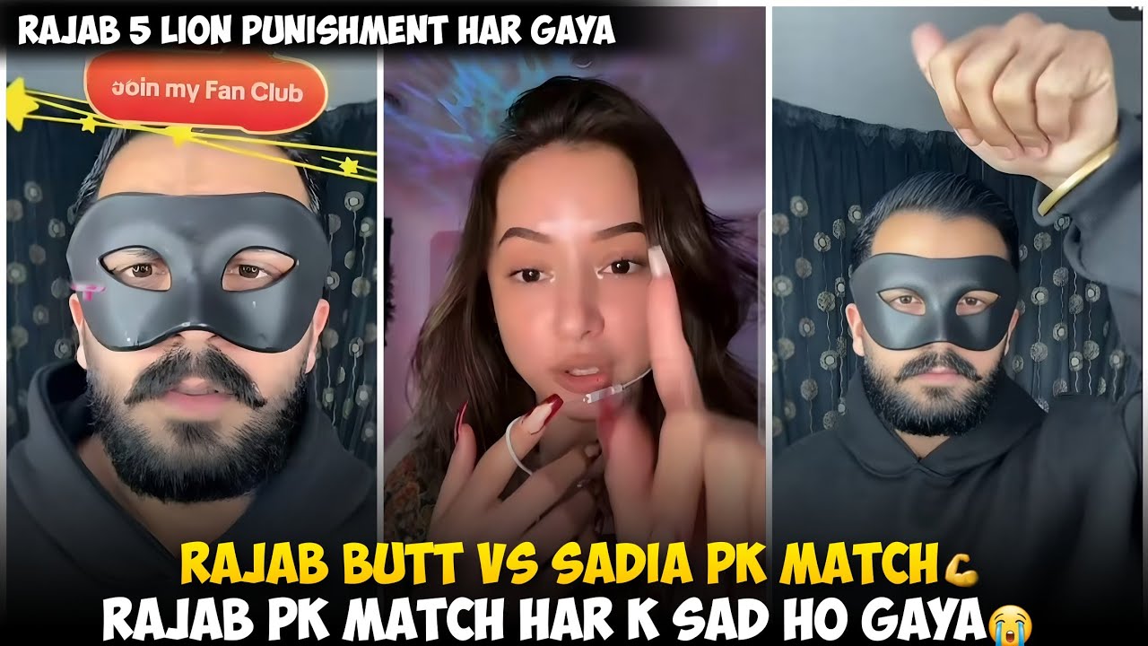 Rajab Butt vs Sadia PK Match | Rajab Butt Pk Match Har Ke Sad Ho Gaya | 5 Lion Punishment Match 