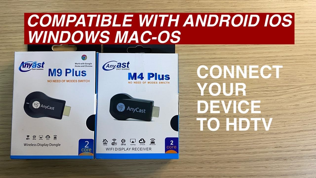 (2024) CONNECT ANDROID IOS SMARTPHONE / WINDOWS MAC-OS LAPTOP TO LED HDTV SMART TV | ANYCAST M4 M9+