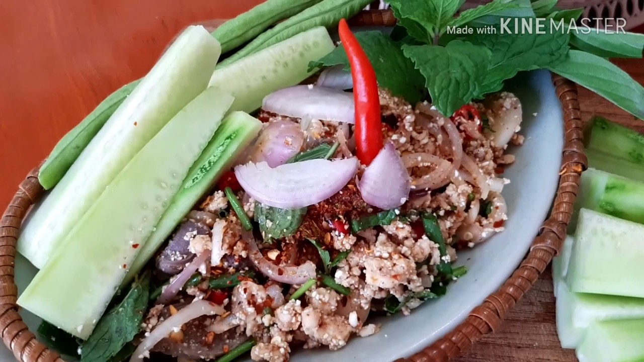 ลาบไก่อีสาน # แซ่บแซ่บ#ทำกินเองง่ายๆ