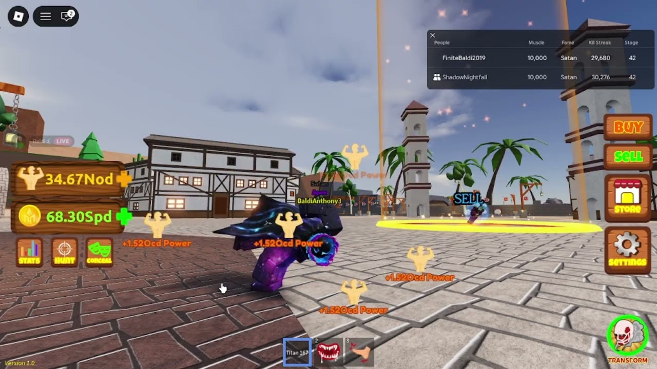 Getting Stage 42. 43 and Titan 176 in Biggest Titan Simulator