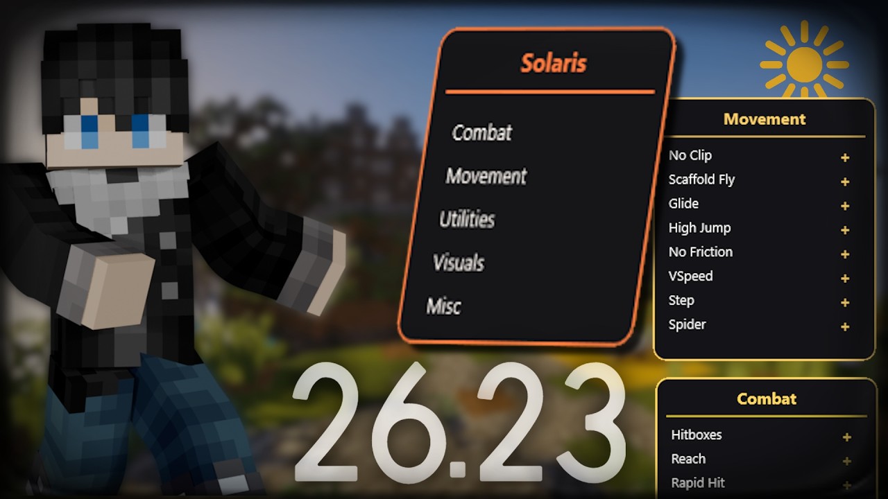 *New* Minecraft Bedrock 26.23 Hack Client | Solaris ☀️