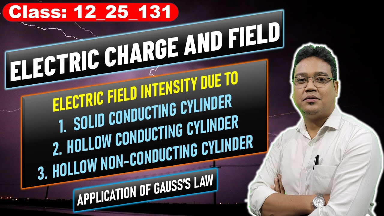 Electric Field Inside & Outside a Solid Conducting Cylinder Explained! | Application of Gauss's Law