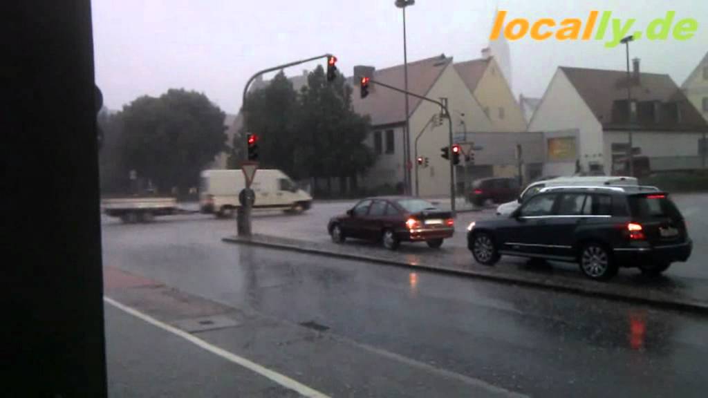 Schweres Unwetter über Kaufbeuren