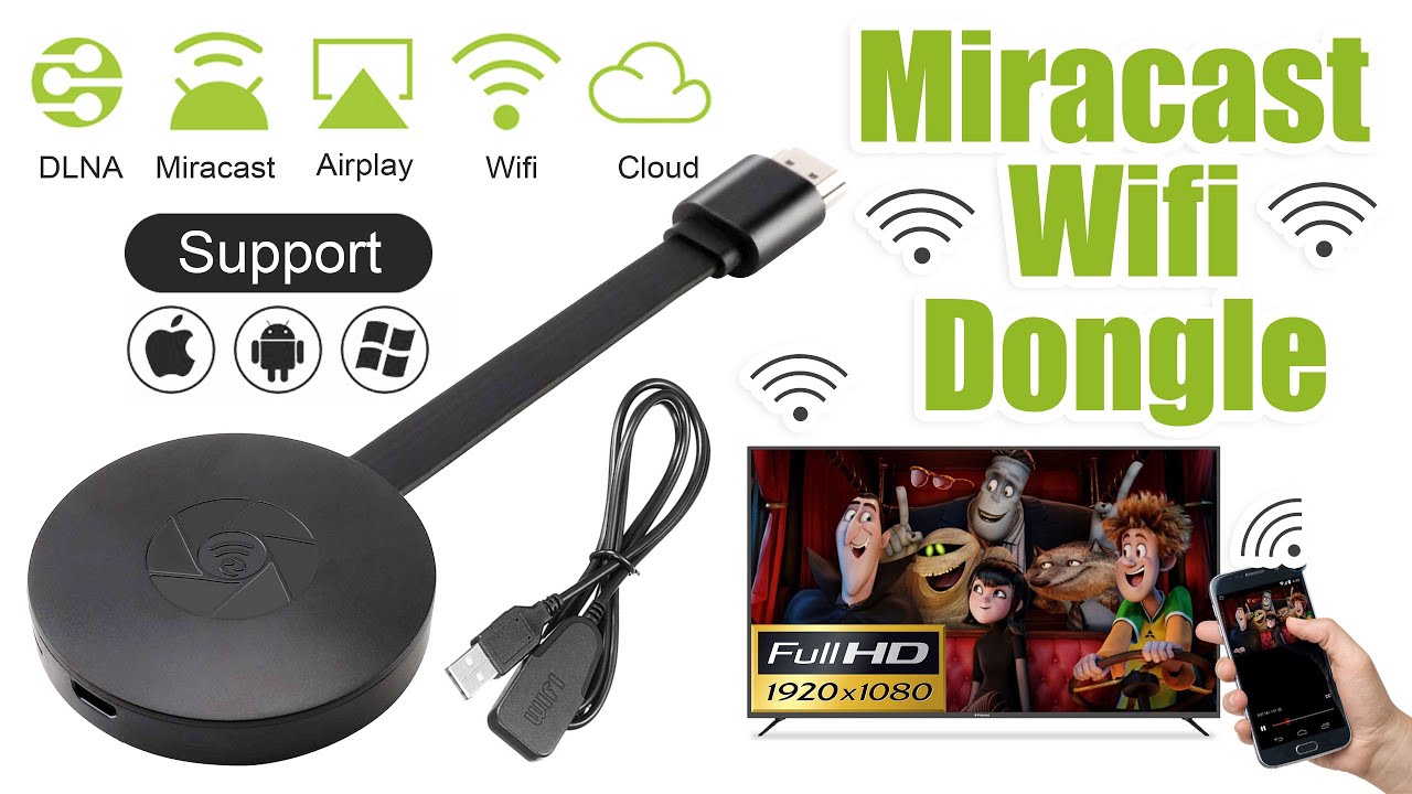 Подключите мобильный экран к телевизору с помощью WiFi-адаптера Miracast I Wireless Display I WiF...