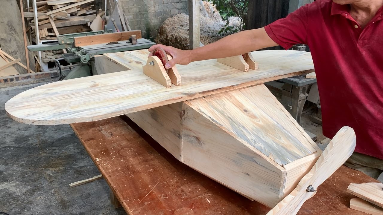 Amazing Smart Toy Ideas From Cheap Wood // How To Make A Large Airplane Model For Kids - DIY!