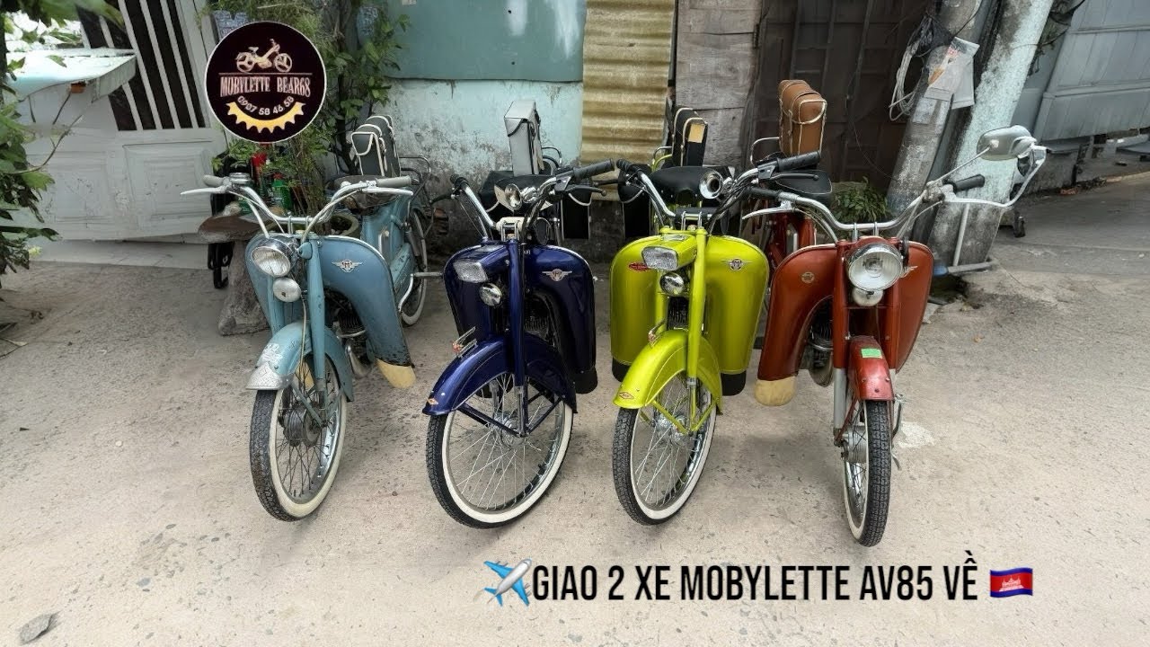 ✈️Giao 2 xe Mobylette AV85 1959 cổ điển về với anh trai VIP Campuchia 🇰🇭☎️A.Hội 0907584658(zalo)