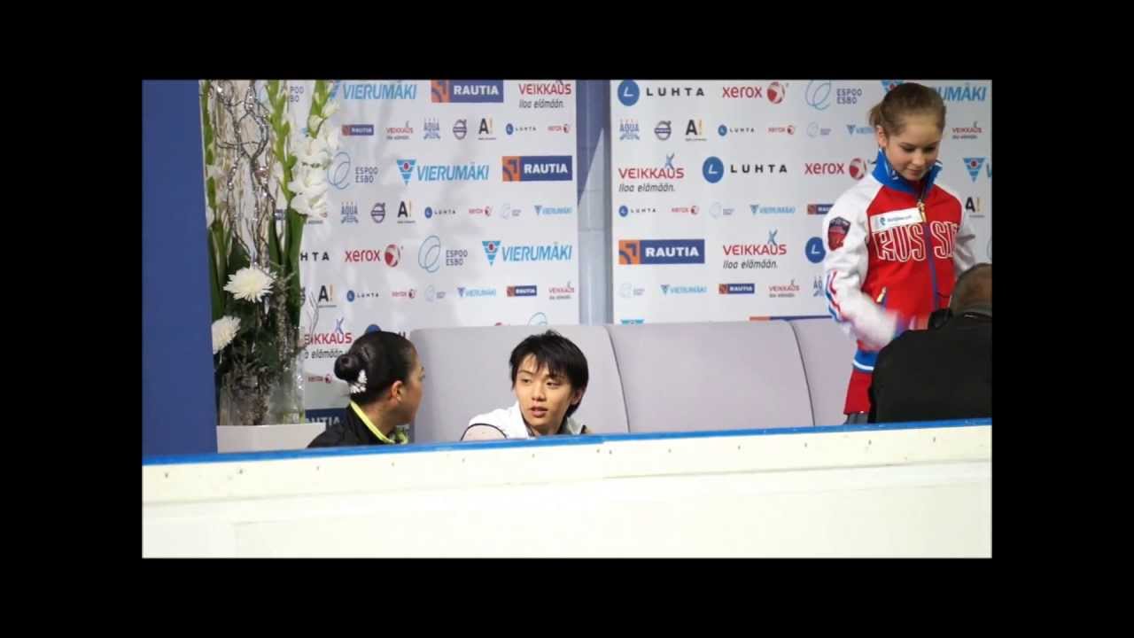 Yuzuru Hanyu  Finlandia Trophy ゆづ＆あっこフィン杯表彰式待ち 羽生結弦