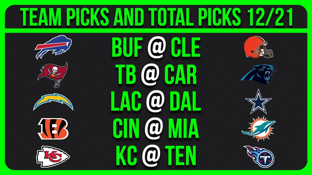 NFL Picks Today 12/21/25 NFL Week 16 Picks and Predictions