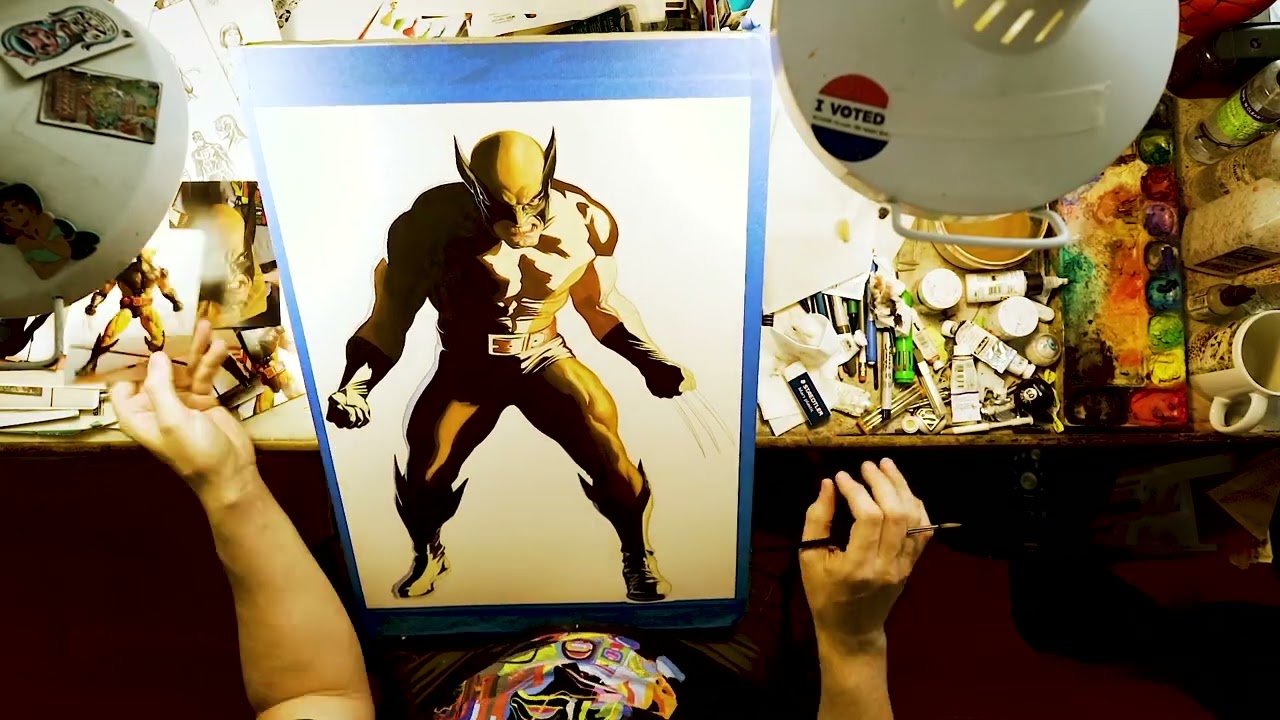 Wolverine Time Lapse Painting by Alex Ross