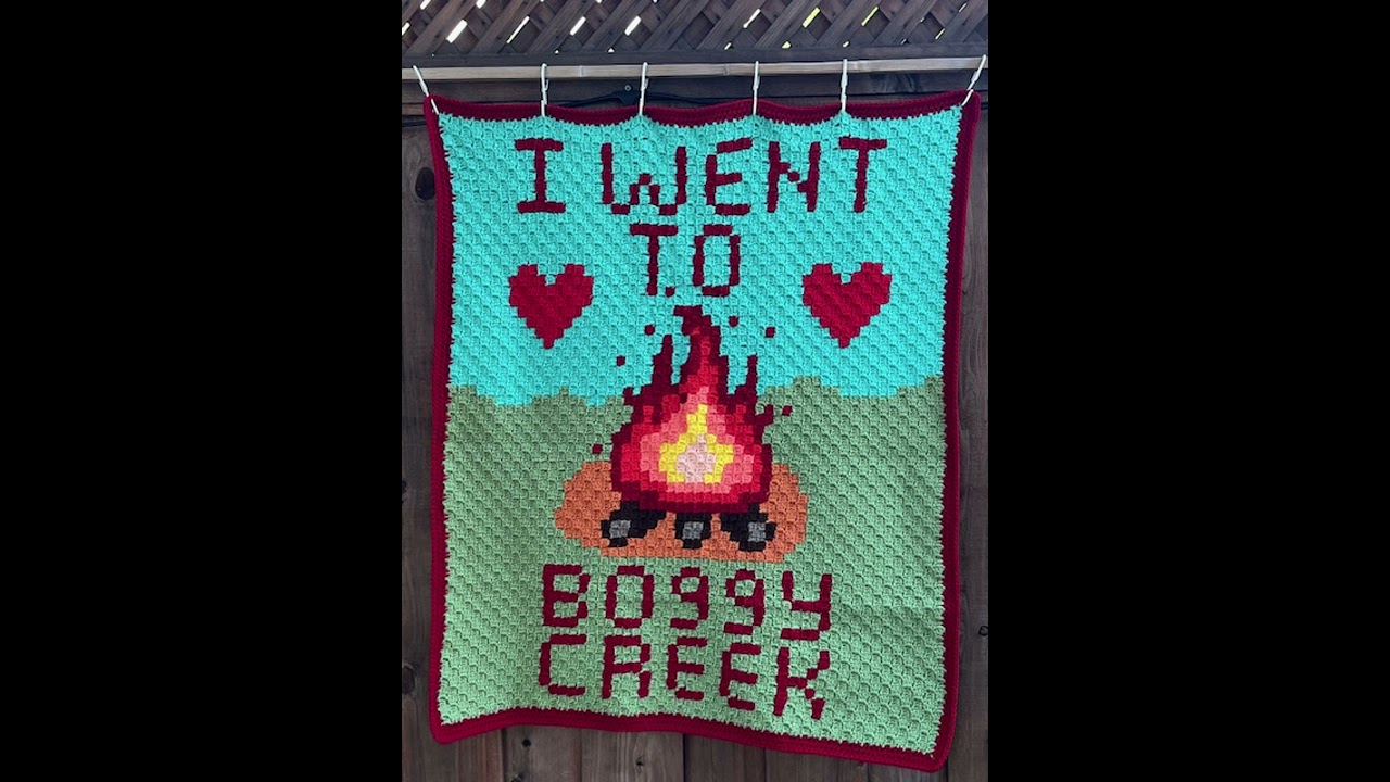 Boggy Creek Camp c2c Blankets 2025. Patterns by Tangled in yarn-Annette
