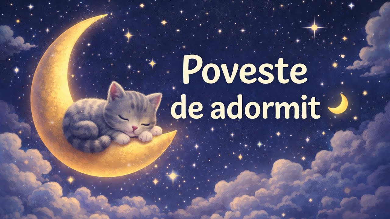 Povești de adormit copii – Pisicuța Luna și norii viselor 🌙 Poveste de noapte bună (30 min)