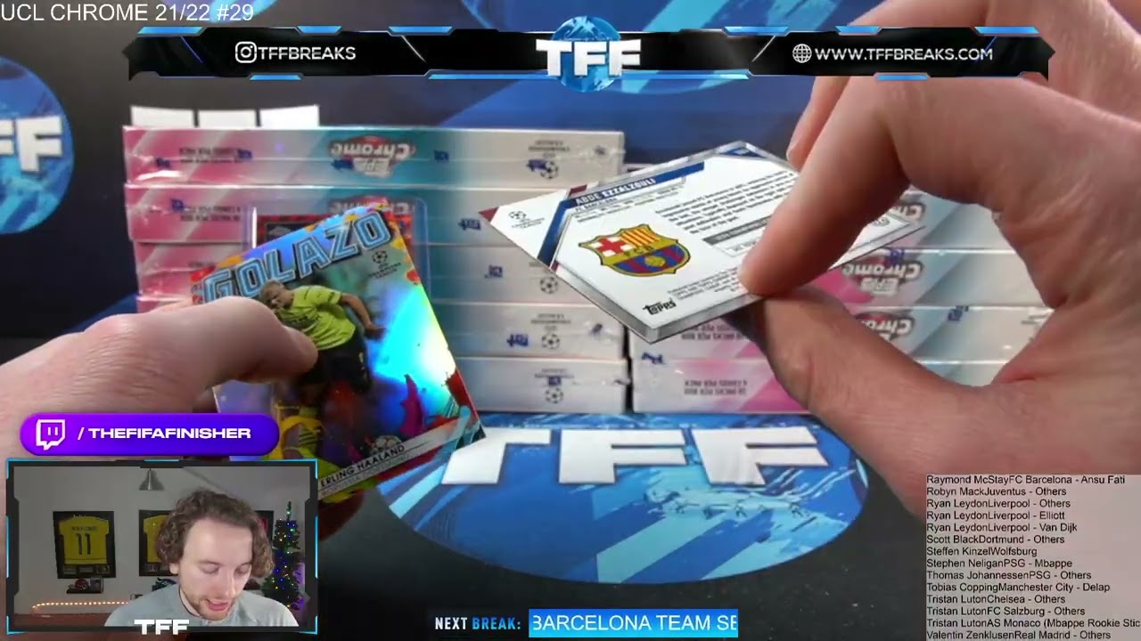 TOPPS CHROME UCL 21/22 12 HOBBY BOX PICK YOUR TEAM BREAK #29