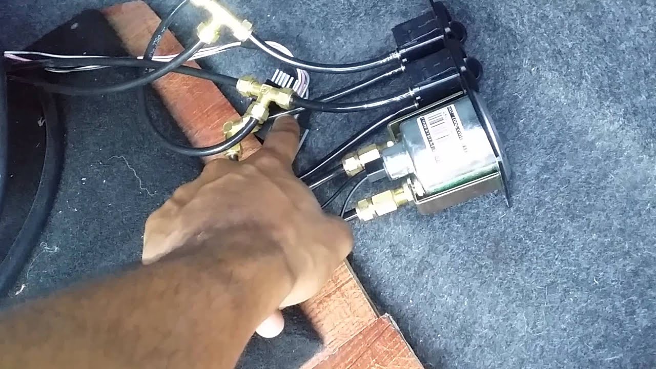 Air suspension paddle valve setup
