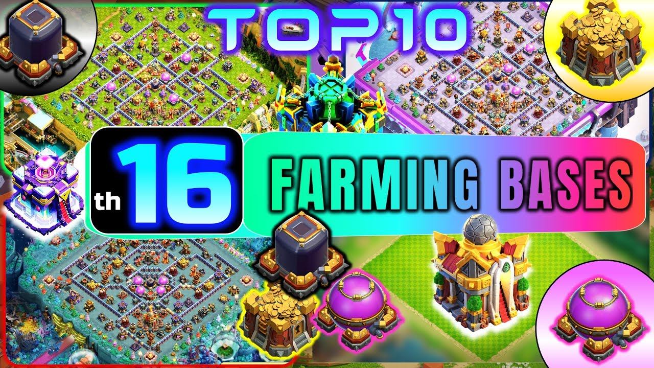NEW! TH16 FARMING BASES!! Top 10 Town Hall 16 Farm Base Designs 2025 - Clash Guide