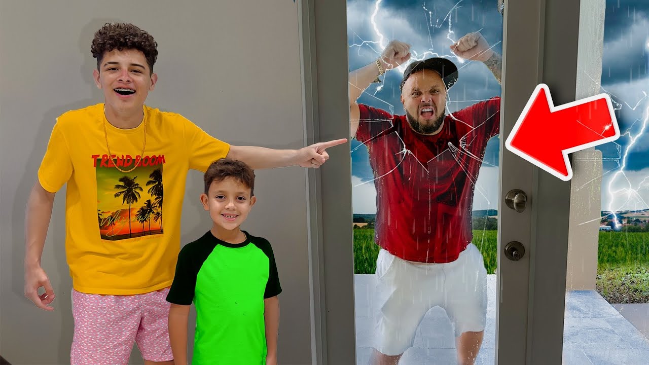 LOCKING OUR DAD OUT THE HOUSE *PRANK*
