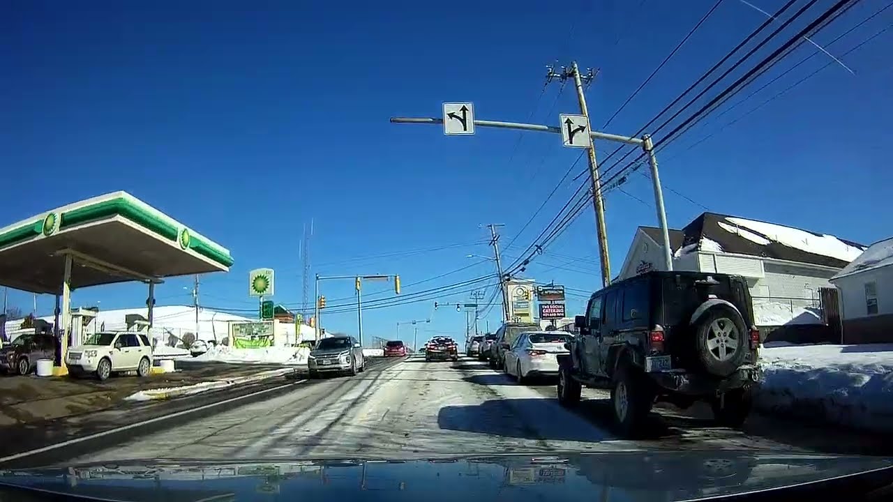 Driving from Johnston to Lincoln, Rhode Island