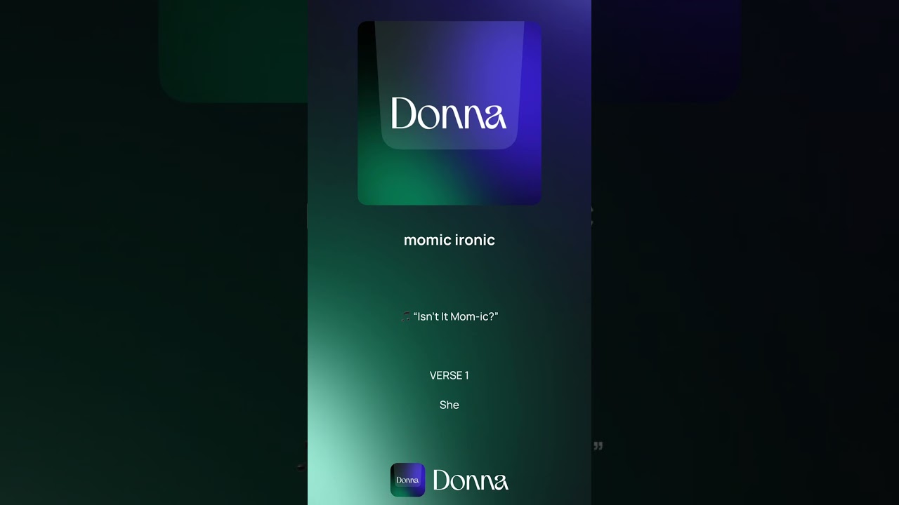 I rewrote the original Ironic song MOM-ic