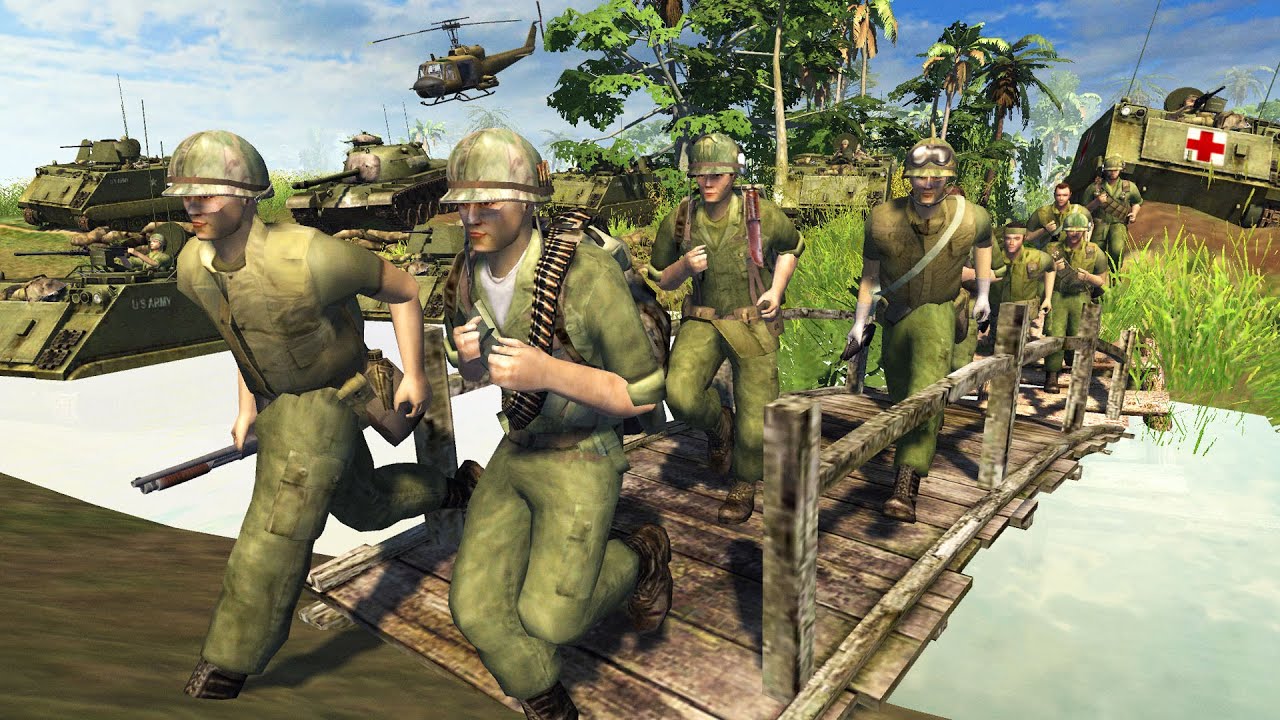 Invasion of the Vietnam War Rice Paddies! - NEW Men of War: Vietnam at War Mod Battle Simulator