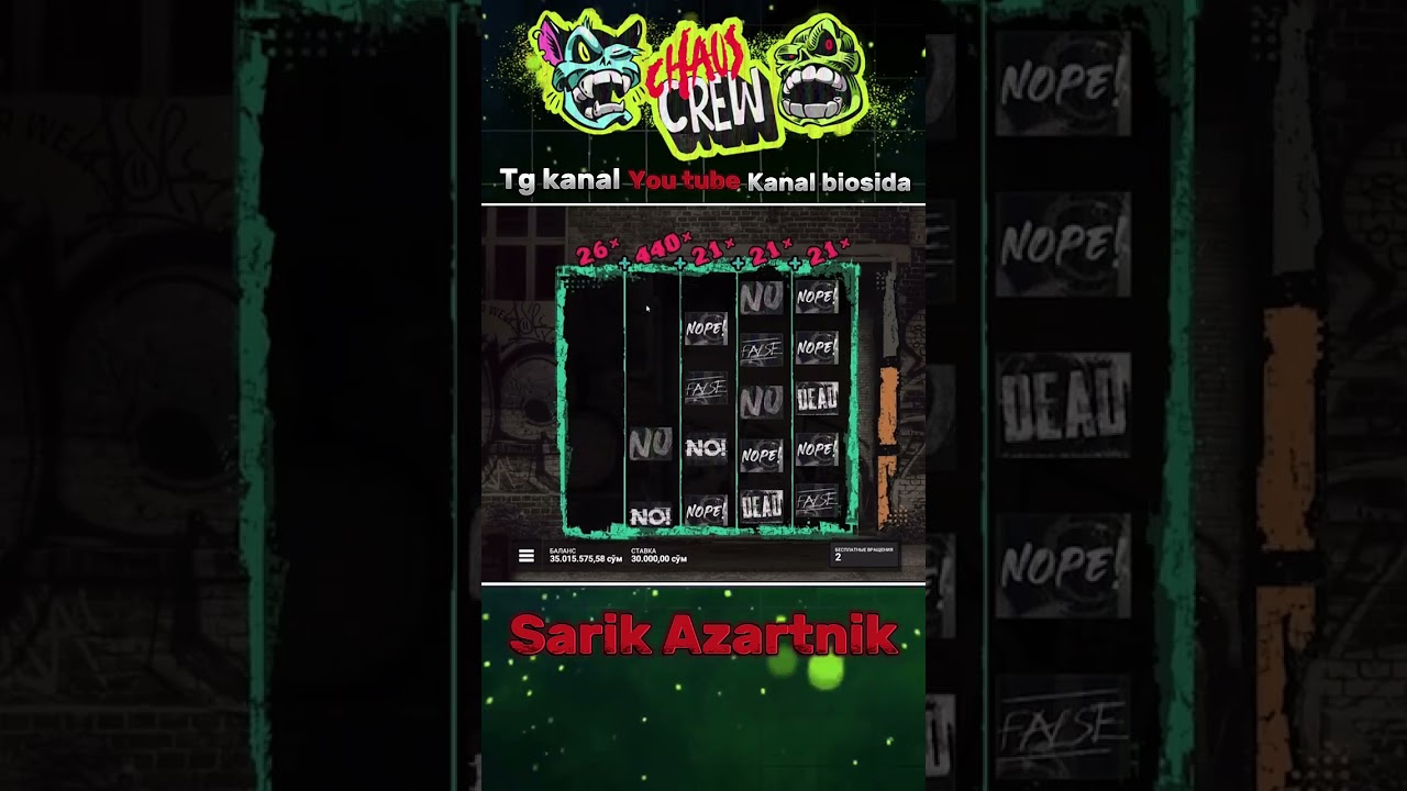 Chaos crew x4000+ zanos bop ketdi #sarikazartnik #sarikludaman #casino #slot #bigwin #jackpot #slot