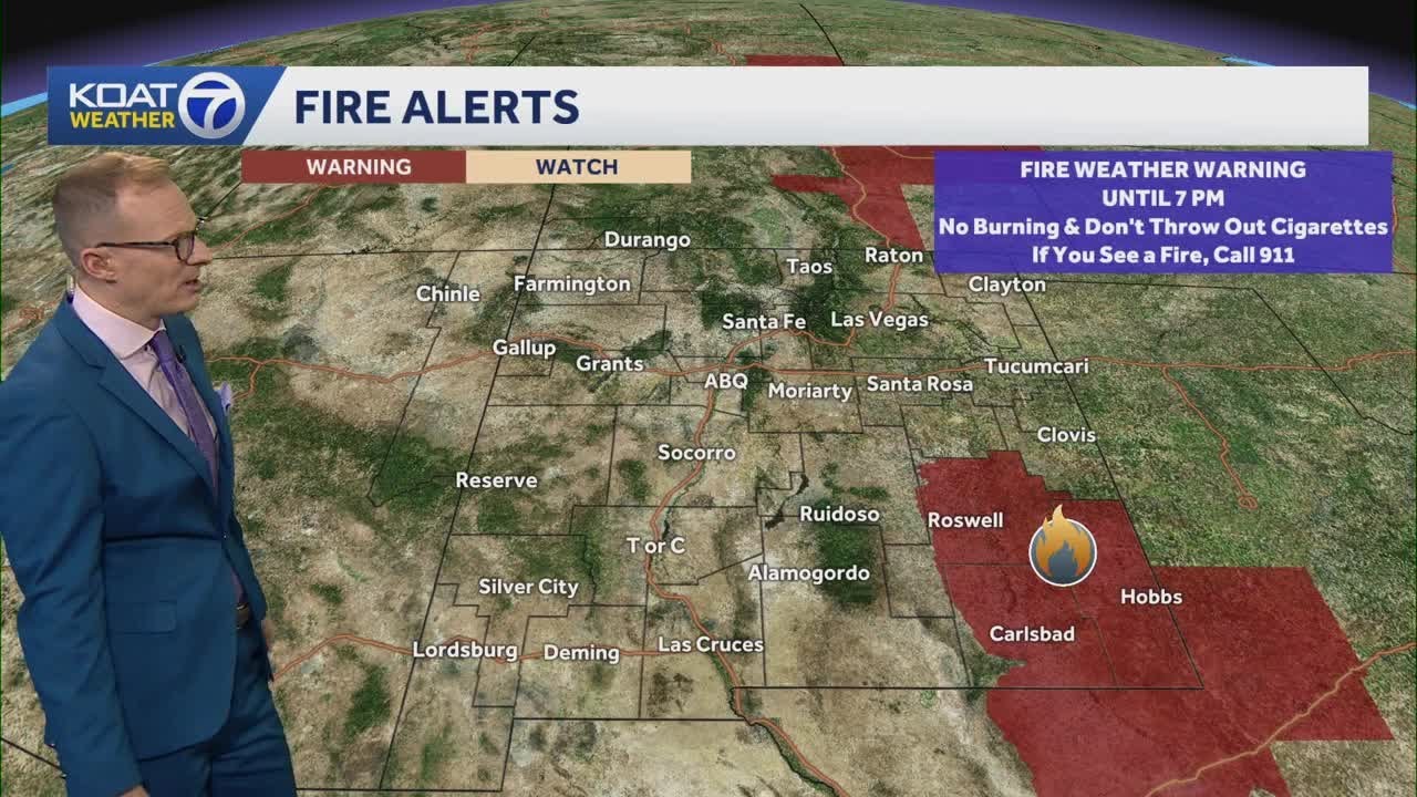 Record heat for New Mexico along with fire danger