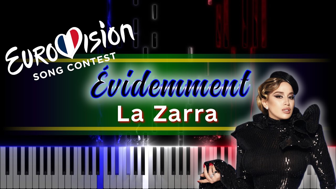 La Zarra - Évidemment 🇫🇷 France (Eurovision 2023)  [piano tutorial + sheet piano]