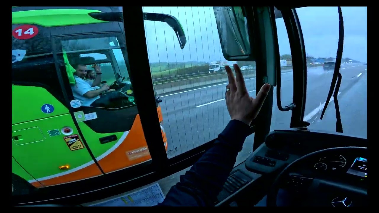 |NO TALKING|BUS POV No.26 M.Citaro 2017 & friendly FlixBus driver on the Autobahn #4k #deutschland