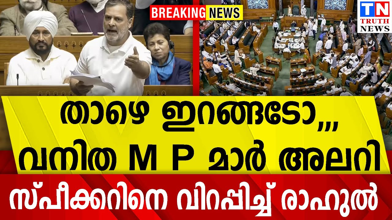 താഴെ ഇറങ്ങടോ,,, വനിത M P മാർ അലറി  | സ്‌പീക്കറിനെ വിറപ്പിച്ച് രാഹുൽ