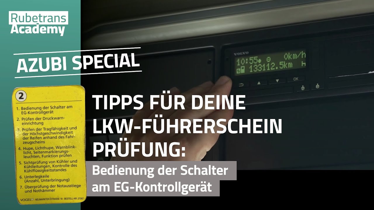 Lkw-Führerschein: Bedienung der Schalter am EG Kontrollgerät