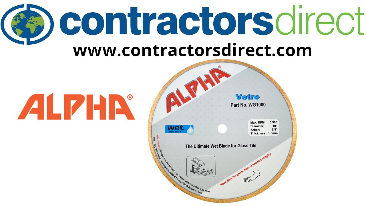 Alpha Vetro Glass Diamond Blade