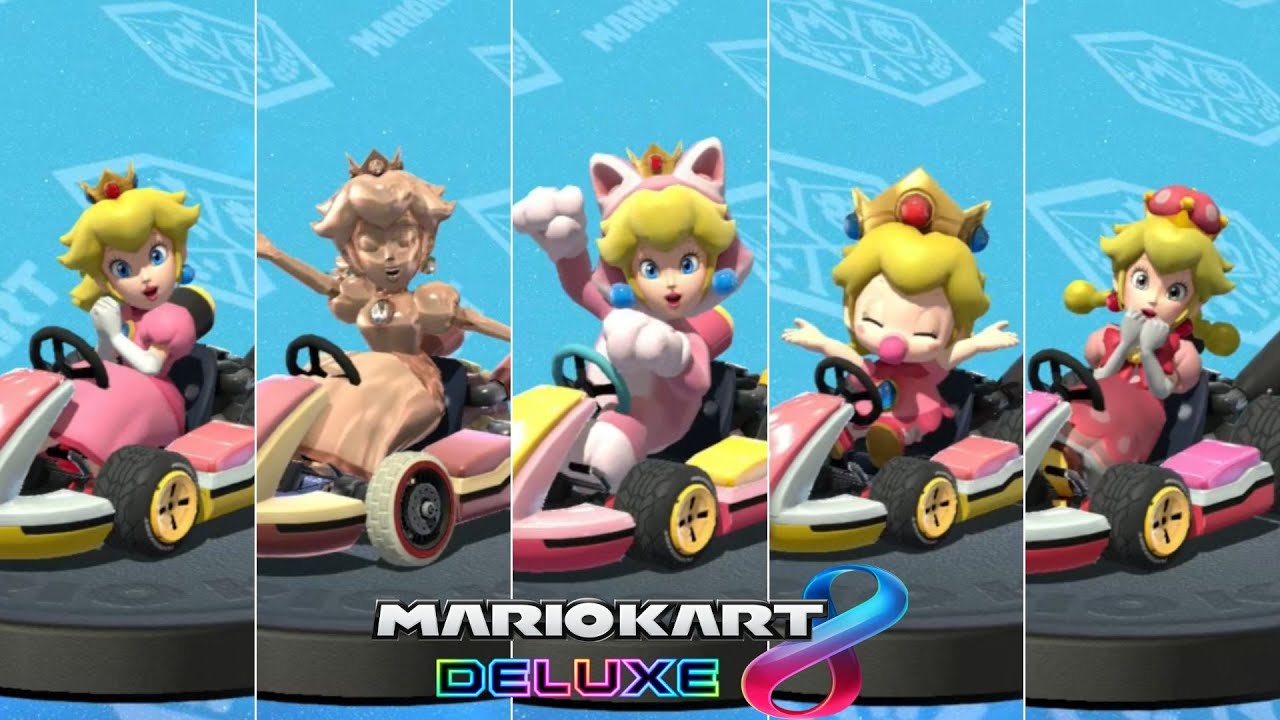 Mario Kart 8 Deluxe - Wave 6 // All 5 Peach Characters (Karts)