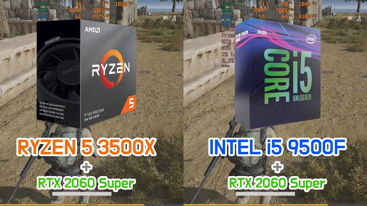 RYZEN 5 3500X vs i5 9500F with RTX 2060 Super (6 Games)